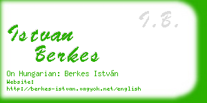 istvan berkes business card